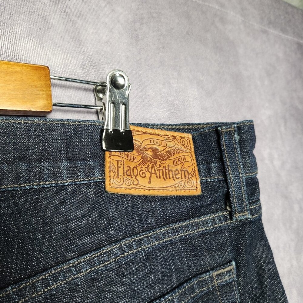Flag & Anthem Jeans Mens 38x30 Nashville Straight Bennington Wash Denim Pants - Picture 5 of 16
